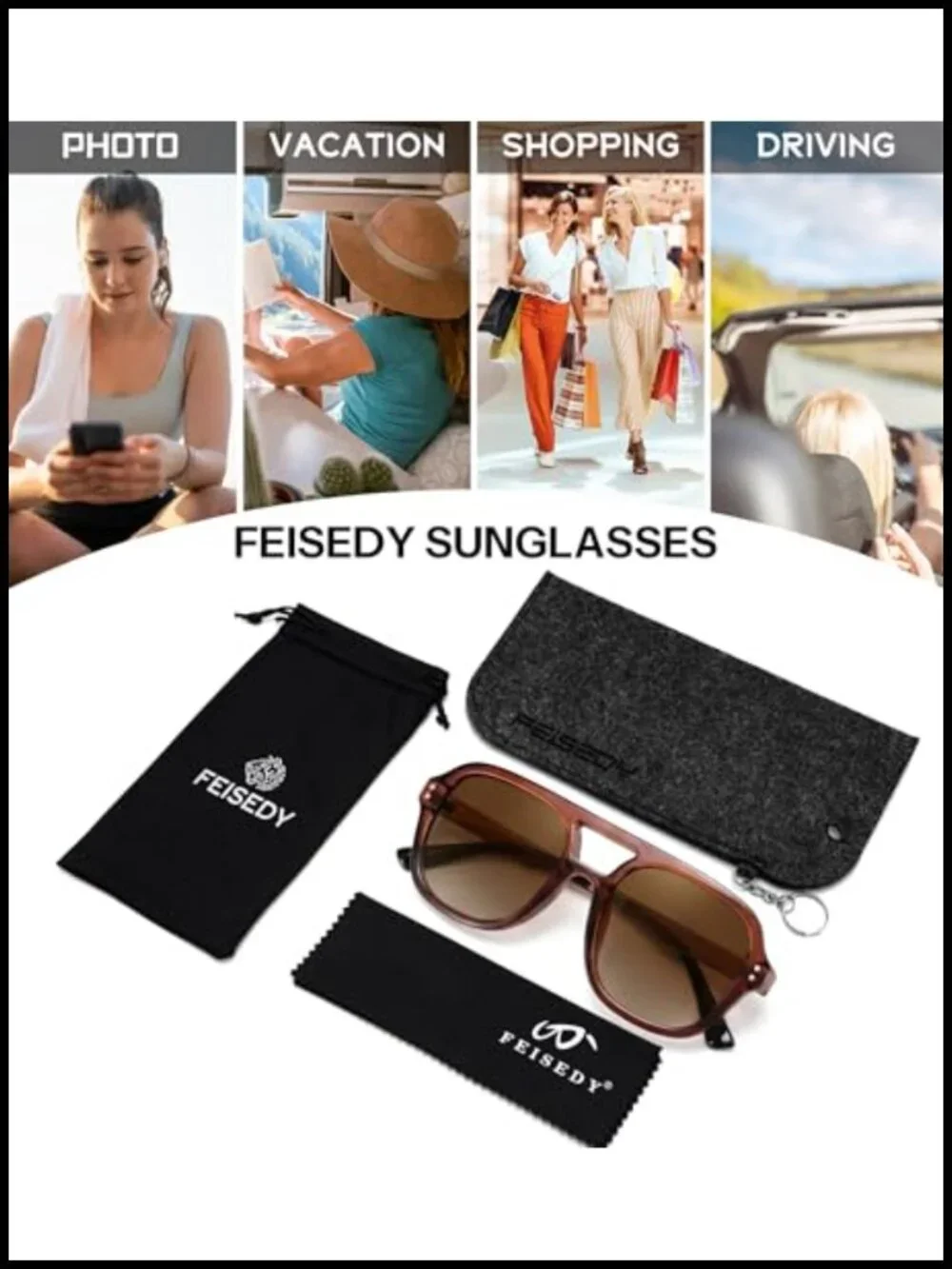 Classic Retro Aviator Sunglasses with UV400 Protection for Driving